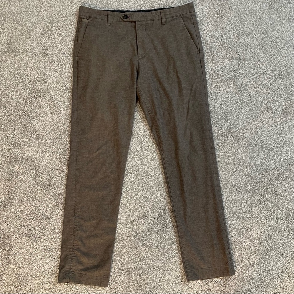 Ted Baker Men's Size 34R Tan Cotton Blend 34 x 30 Dress Pants